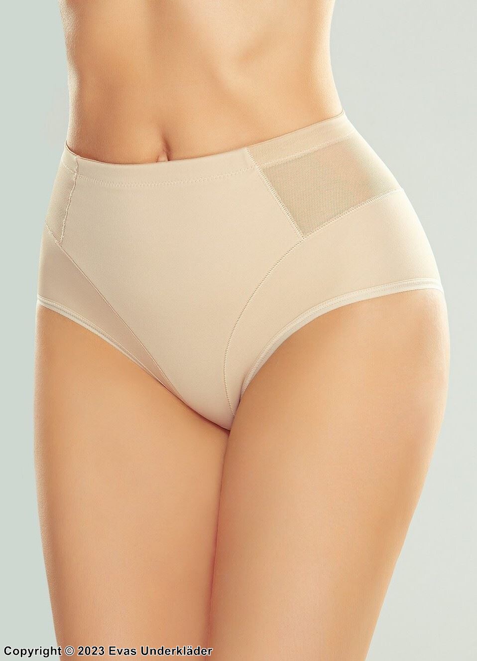 Shapewear Höschen, glatte Mikrofaser, Mesh-Einlage, Korrektur von Bauch und Hüfte